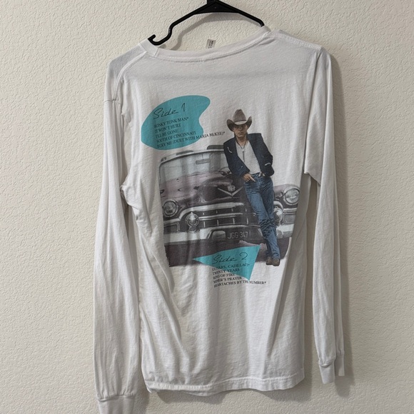 Dwight Yoakam Concert Graphic White Long Sleeve Tee - Picture 2 of 5